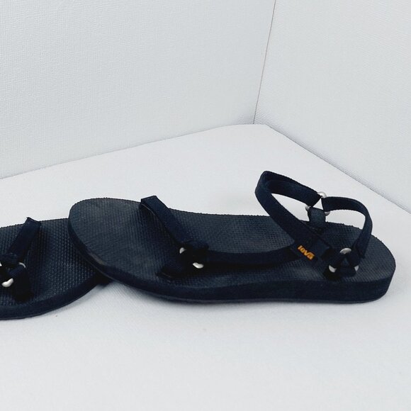 Teva Girls' Black Original Universal Slim Sports Slingback Sandals Size US 8 - Picture 2 of 8